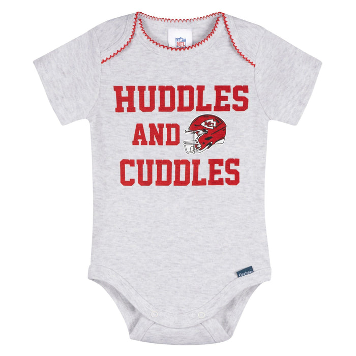 3-Pack Baby Girls Kansas City Chiefs Bodysuit Set Onesies Bodysuits NFL