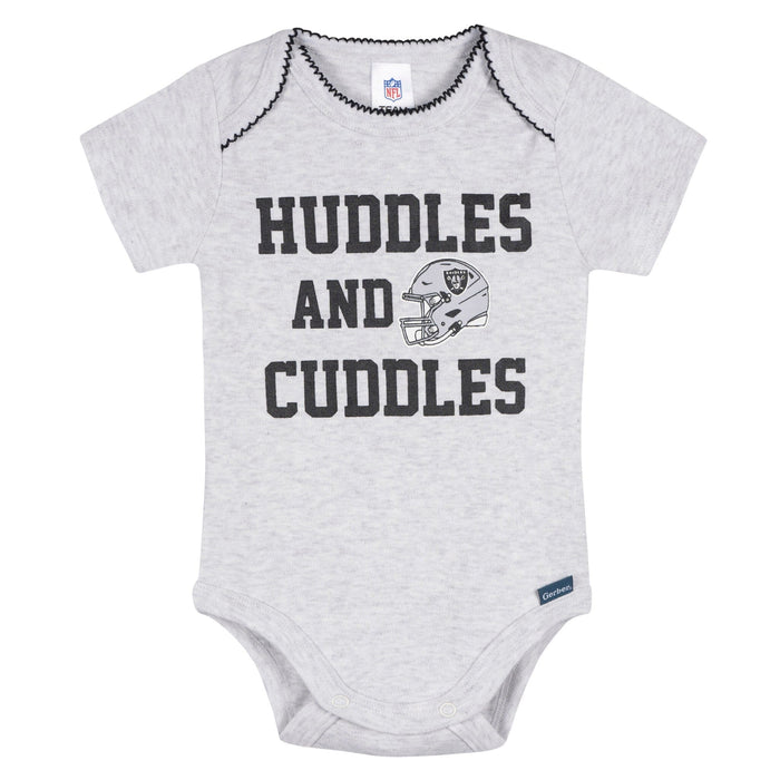 3-Pack Baby Girls Las Vegas Raiders Bodysuit Set Onesies Bodysuits NFL