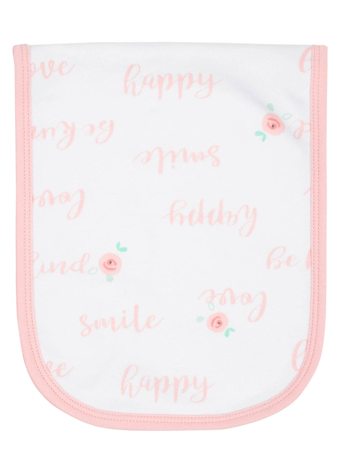 3-Pack Baby Girls Love You Organic Burp Cloths