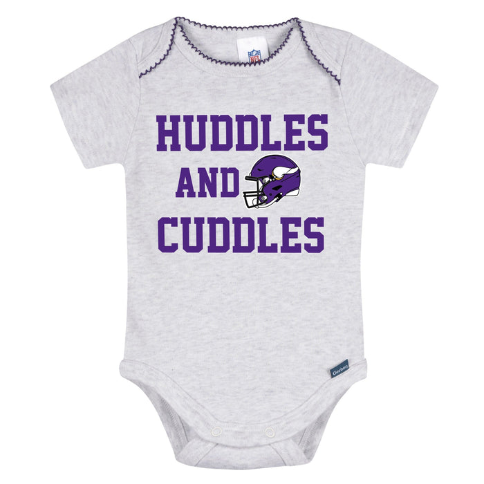 3-Pack Baby Girls Minnesota Vikings Bodysuit Set Onesies Bodysuits NFL