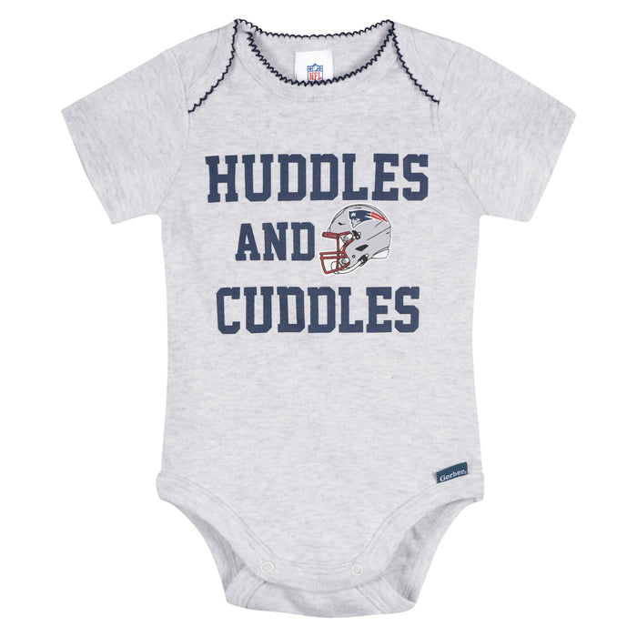 3-Pack Baby Girls New England Patriots Bodysuit Set Onesies Bodysuits NFL