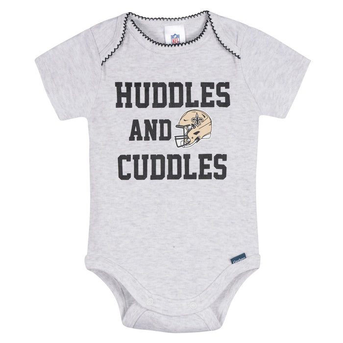 3-Pack Baby Girls New Orleans Saints Bodysuit Set Onesies Bodysuits NFL