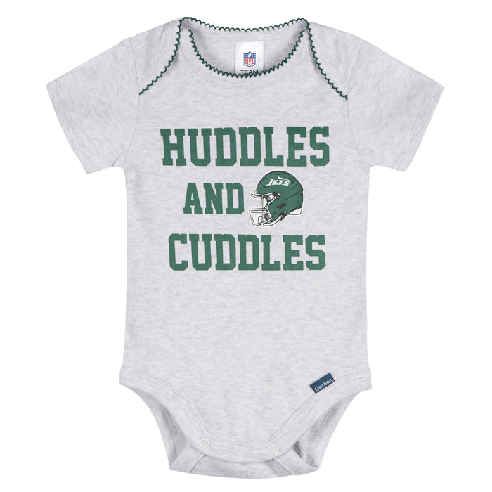 3-Pack Baby Girls New York Jets Bodysuit Set Onesies Bodysuits NFL