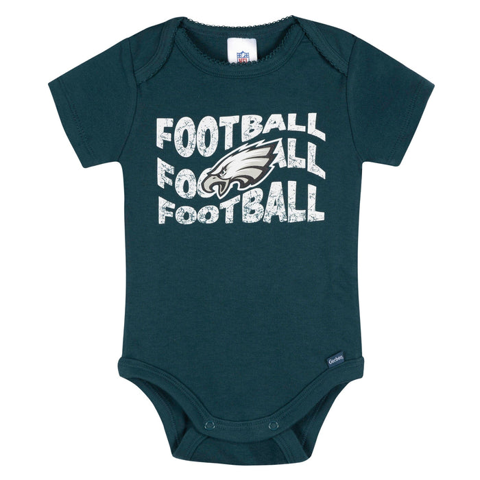 3-Pack Baby Girls Philidelphia Eagles Bodysuit Set Onesies Bodysuits NFL