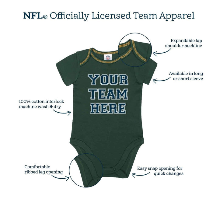 3-Pack Baby Boys Rams Short Sleeve Bodysuits-Gerber Childrenswear