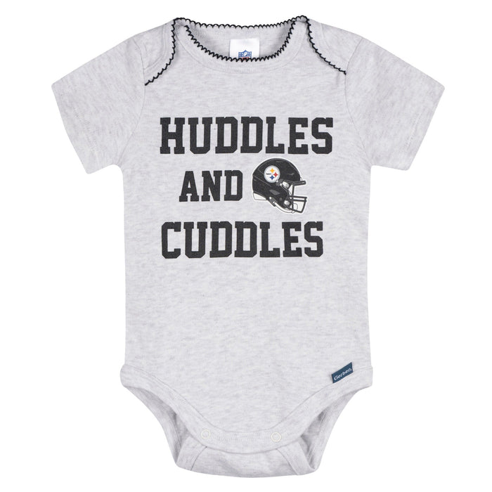 3-Pack Baby Girls Pittsburgh Steelers Bodysuit Set Onesies Bodysuits NFL