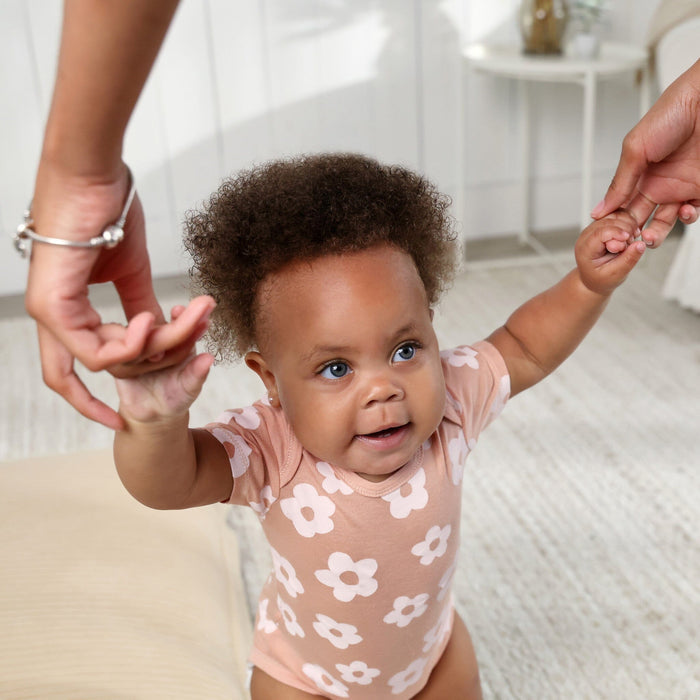 3-Pack Baby Girls Multi-Color Rainbow Short Sleeve Onesies® Bodysuits Onesies Bodysuits Gerber®