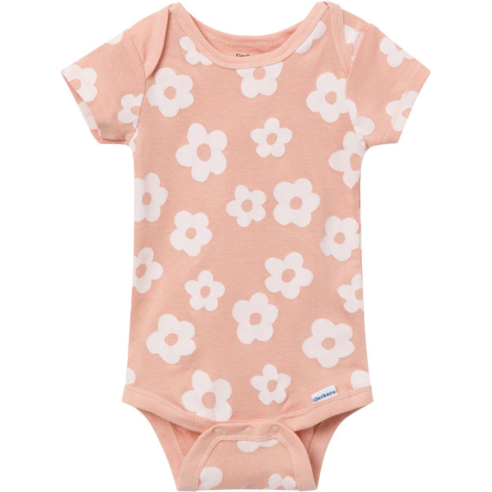 3-Pack Baby Girls Multi-Color Rainbow Short Sleeve Onesies® Bodysuits Onesies Bodysuits Gerber®