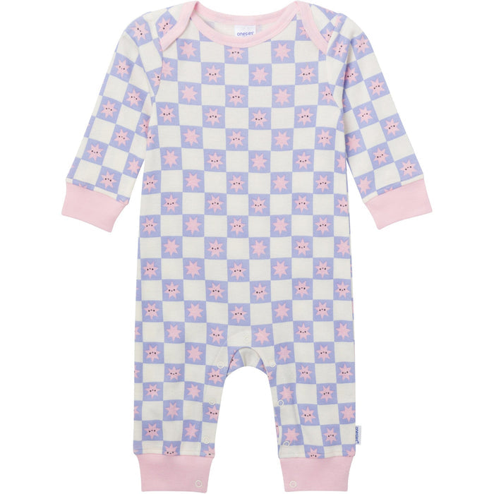 3-Pack Baby Girls Rainbows and Hearts Lap Shoulder Footless Pajamas sleepwear Gerber®