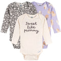 3-Pack Baby Girls Sweetie Long Sleeve Onesies® Bodysuits onesies Gerber®
