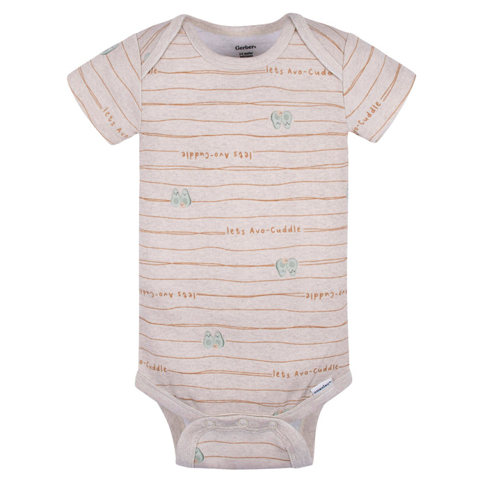3-Pack Baby Neutral Avo-Cuddle Short Sleeve Onesies® Bodysuits onesies Onesies® Brand