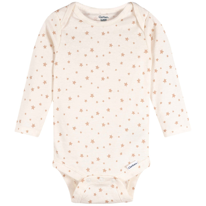 3-Pack Baby Neutral Elephant Love Long Sleeve Onesies® Bodysuits onesies Gerber®