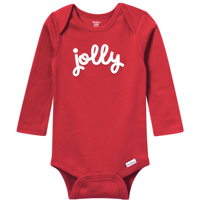 3-Pack Baby Neutral Jolly Long Sleeve Onesies® Bodysuits onesies Gerber®