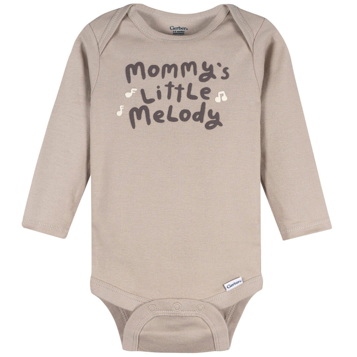 3-Pack Baby Neutral Little Melody Long Sleeve Onesies® Bodysuits Onesies Bodysuits Gerber®