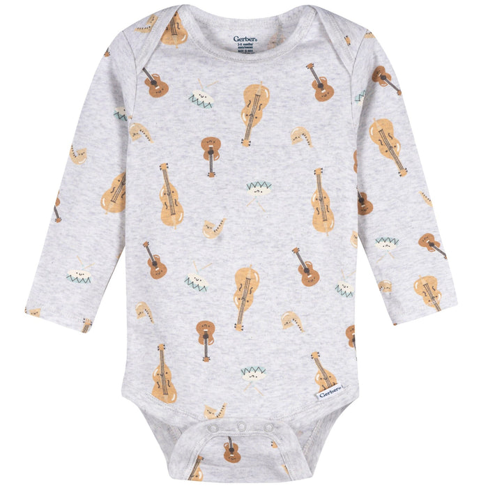 3-Pack Baby Neutral Little Melody Long Sleeve Onesies® Bodysuits Onesies Bodysuits Gerber®