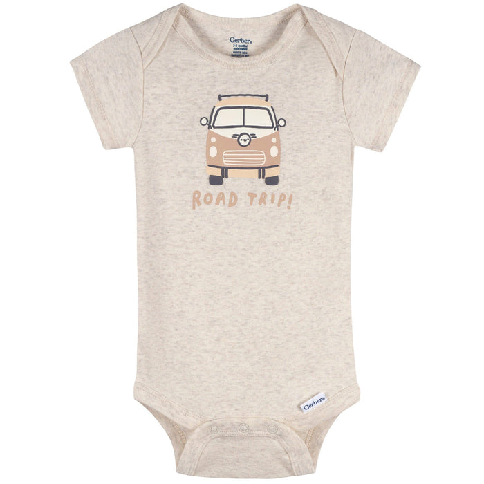 3-Pack Baby Neutral Road Trip Short Sleeve Onesies® Bodysuits Onesies Bodysuits Gerber®