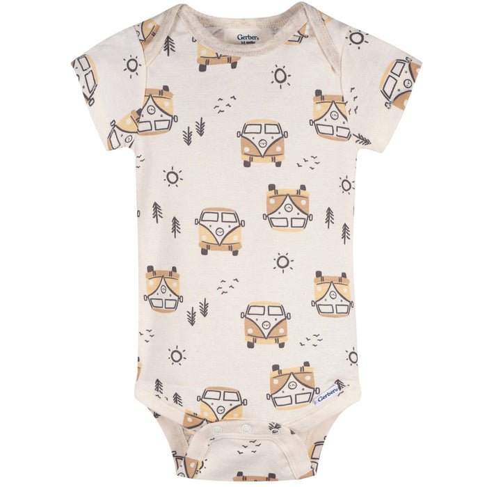 3-Pack Baby Neutral Road Trip Short Sleeve Onesies® Bodysuits Onesies Bodysuits Gerber®