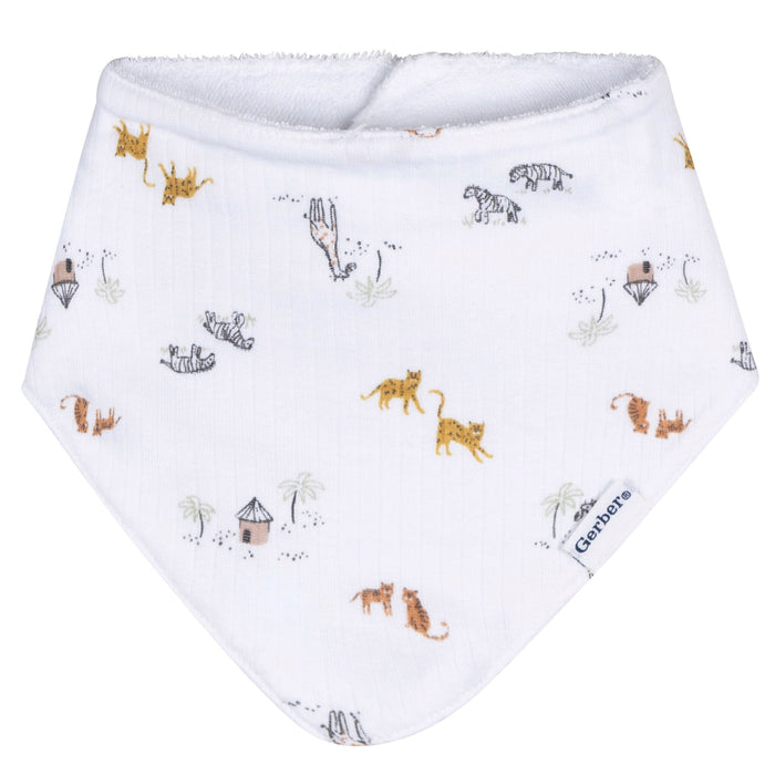 3-Pack Baby Neutral Safari Bandana Bib Bibs & Burp Cloths Gerber®