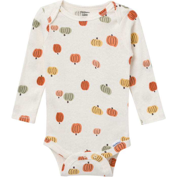 3-Pack Baby Neutral Thankful Long Sleeve Onesies® Bodysuits Onesies Bodysuits Gerber®