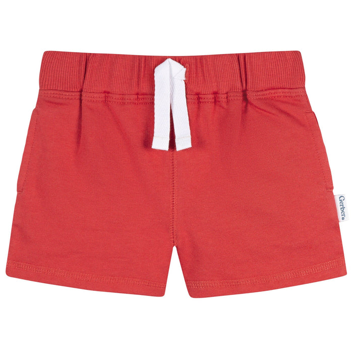 3-Pack Baby & Toddler Boys Blue & Red Knit Shorts Pants & Bottoms Gerber®