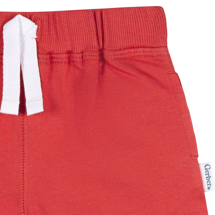 3-Pack Baby & Toddler Boys Blue & Red Knit Shorts Pants & Bottoms Gerber®
