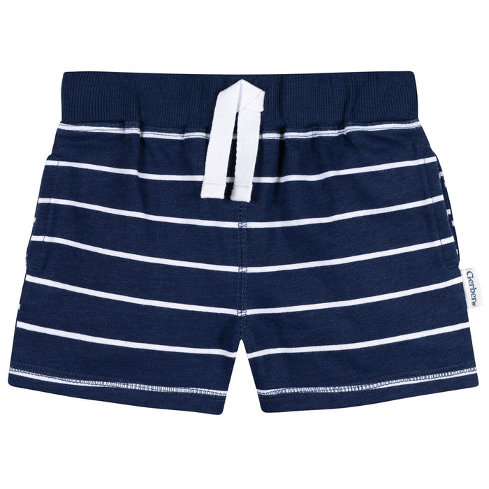 3-Pack Baby & Toddler Boys Blue & Red Knit Shorts Pants & Bottoms Gerber®