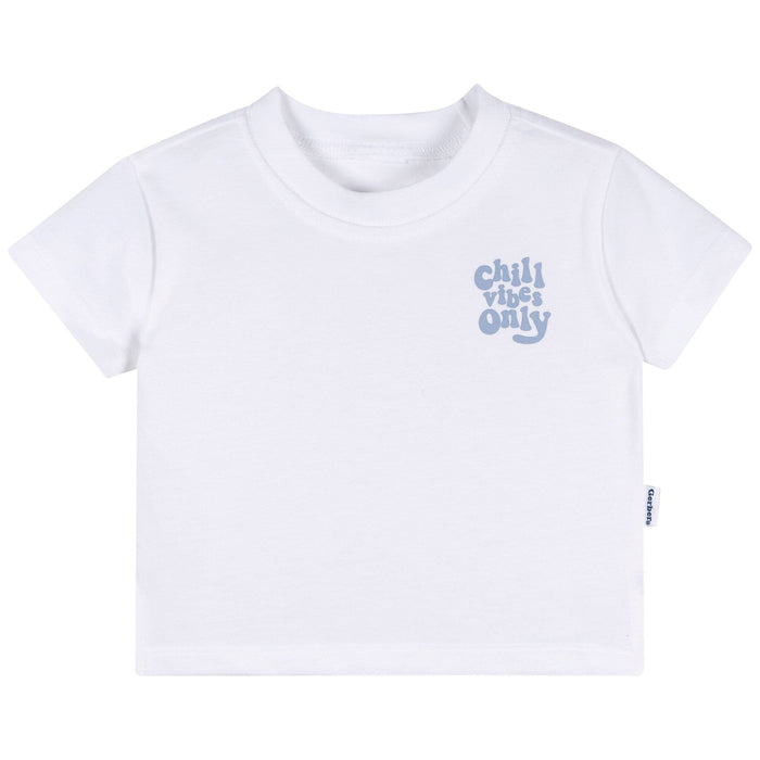 3-Pack Baby & Toddler Boys Black, Gray and White Short Sleeve T-Shirts tops Gerber®