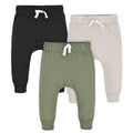 3-Pack Baby & Toddler Boys Green & Black Premium Jogger-Gerber Childrenswear