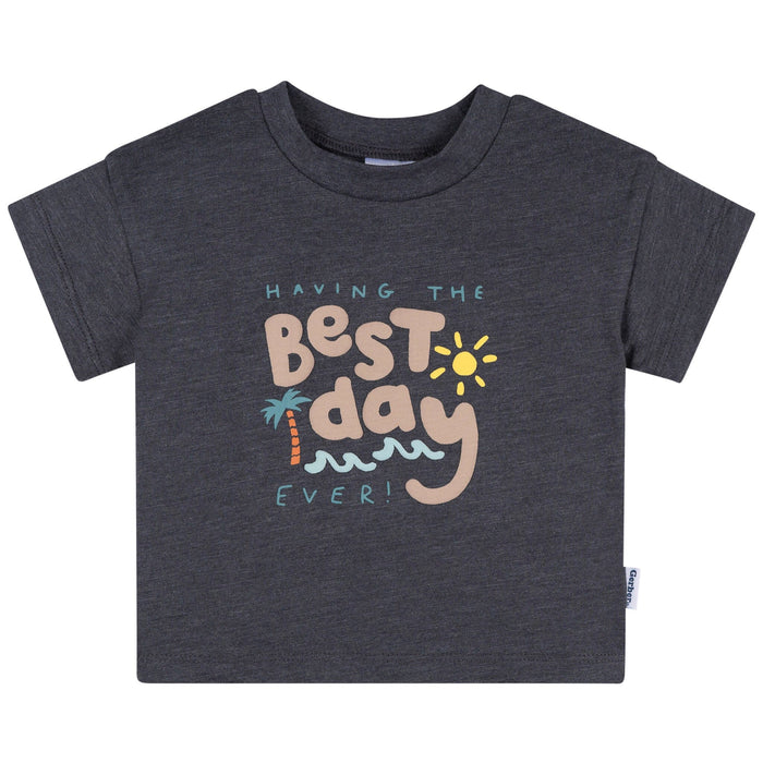 3-Pack Baby & Toddler Boys Blue, Gray and Yellow Short Sleeve T-Shirts tops Gerber®