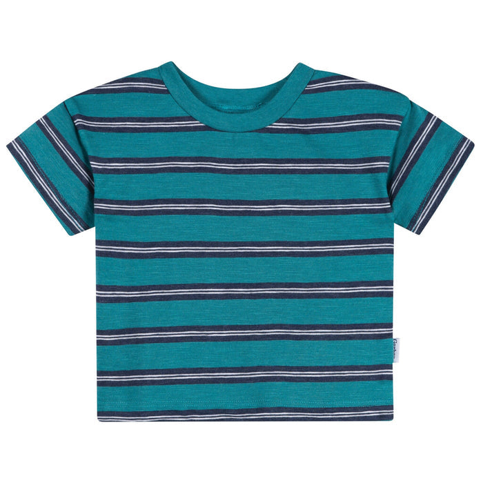 3-Pack Baby & Toddler Boys Blue, Green and White Short Sleeve T-Shirts tops Gerber®