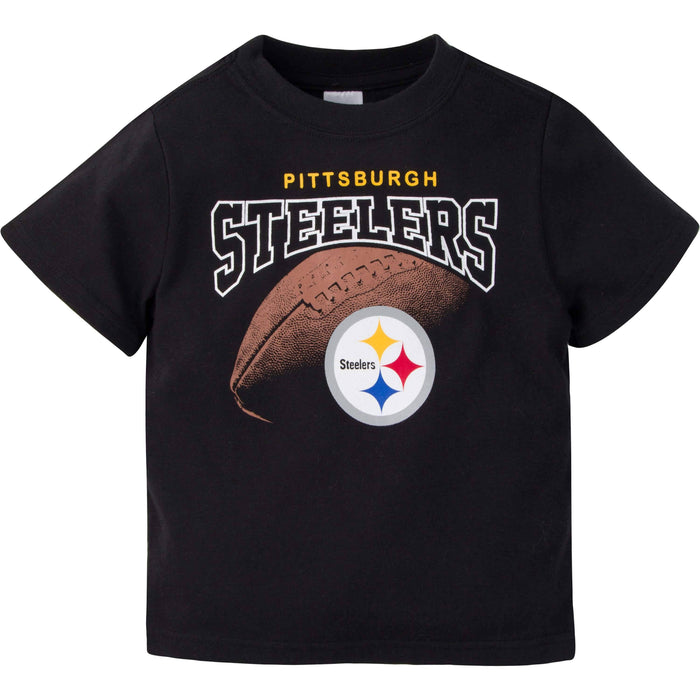3-Pack Baby & Toddler Boys Steelers Short Sleeve Shirts-Gerber Childrenswear
