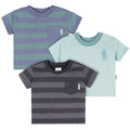 3-Pack Baby & Toddler Boys Blue and Gray Short Sleeve T-Shirts tops Gerber®