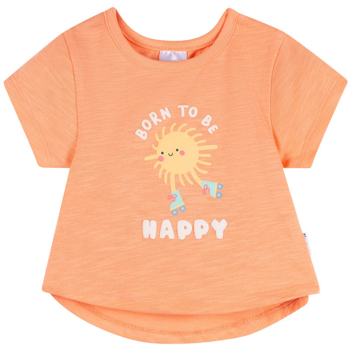 3-Pack Baby & Toddler Girls Peach, Green and Yellow Short Sleeve T-Shirts tops Gerber®