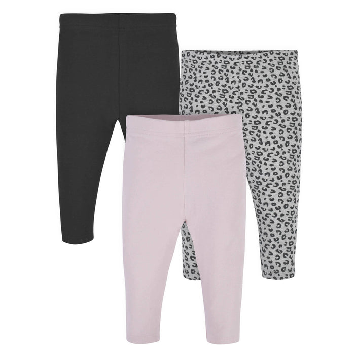 3-Pack Baby & Toddler Girls Cheetah Premium Leggings-Gerber Childrenswear