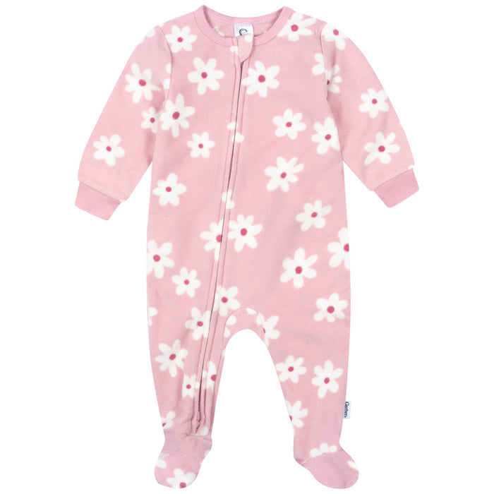 3-Pack Baby & Toddler Girls Cherries Footless Fleece Pajamas Sleepwear Gerber®