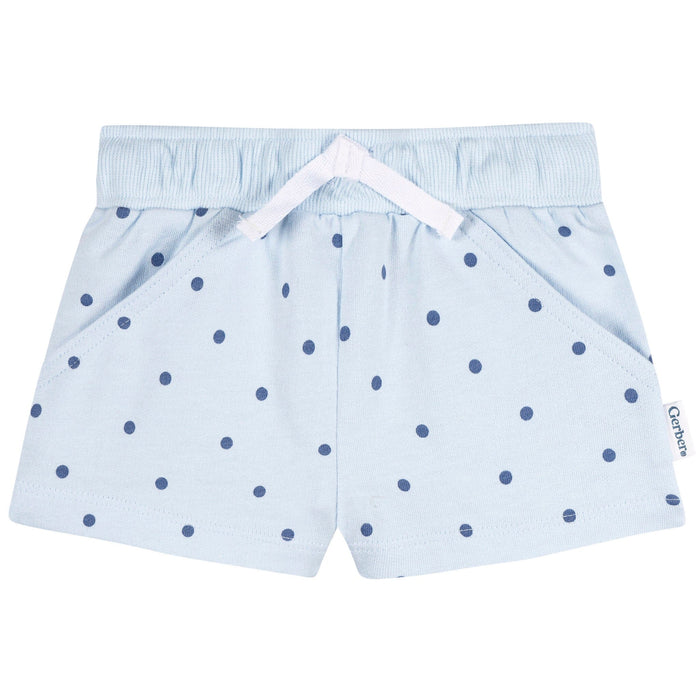 3-Pack Baby & Toddler Girls Coral Floral Knit Shorts Pants & Bottoms Gerber®