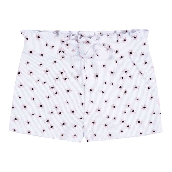 3-Pack Baby & Toddler Girls Sweet Florals Pull-On Knit Shorts-Gerber Childrenswear