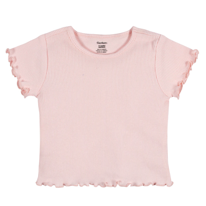 3-Pack Baby & Toddler Girls Sweet Florals Short Sleeve Tees-Gerber Childrenswear