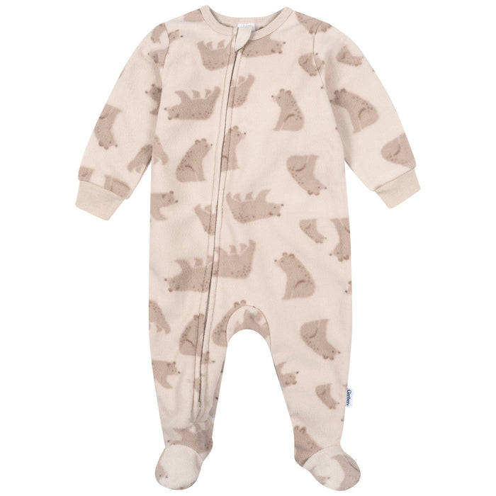 3-Pack Baby & Toddler Neutral Bears Footed Fleece Pajamas Sleepwear Gerber®
