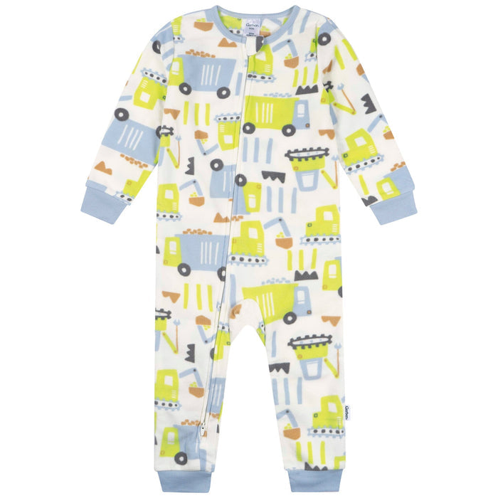 3-Pack Baby & Toddler Boys Trucks Footless Fleece Pajamas Sleepwear Gerber®