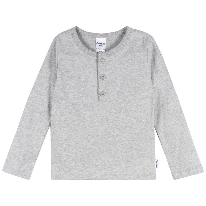 3-Pack Infant & Toddler Girls Black/White/Grey Long Sleeve Shirts Tops Gerber®