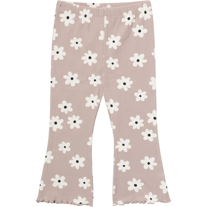 3-Pack Infant & Toddler Girls Brown Flowers, Oatmeal and Black Textured Flare Leggings bottoms Gerber®