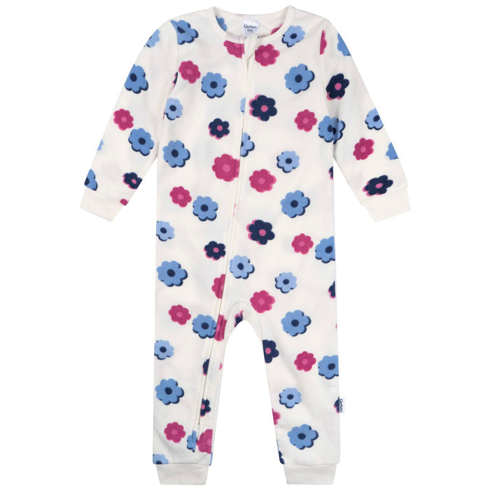 3-Pack Baby & Toddler Girls Hearts Footless Fleece Pajamas Sleepwear Gerber®