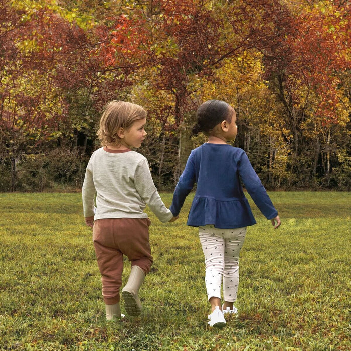 3-Pack Infant & Toddler Girls Navy, Oatmeal & Pink Long Sleeve Shirts tops Gerber®