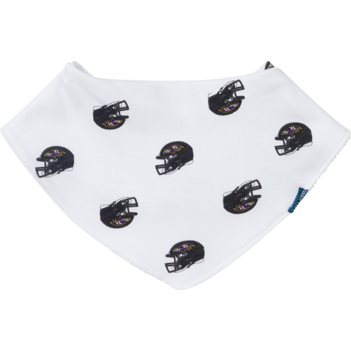3-Pack Baby Neutral Baltimore Ravens Bibs and Burp Cloth Set NFL NFL