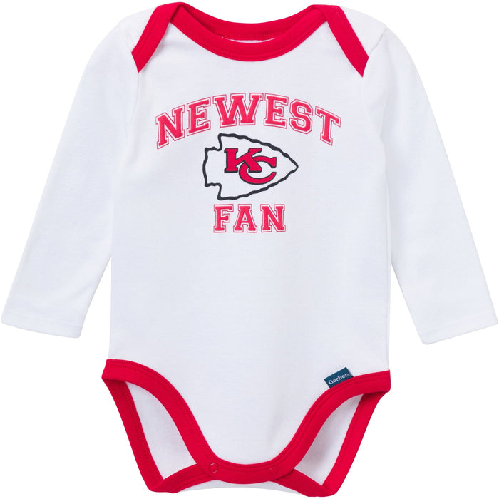 3-Piece Baby Boys Kansas City Chiefs Bodysuit, Active Pant and Cap Outfits & Sets NFL