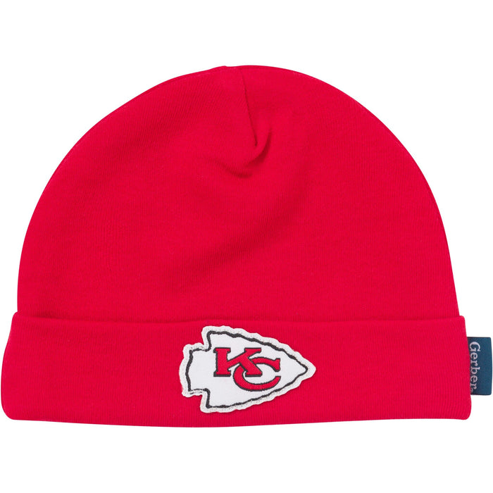 3-Piece Baby Boys Kansas City Chiefs Bodysuit, Active Pant and Cap Outfits & Sets NFL