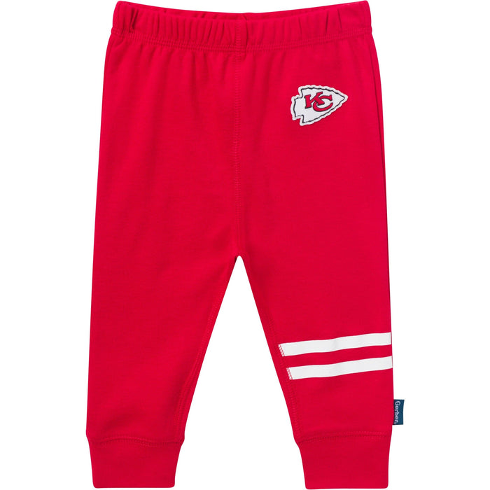 3-Piece Baby Boys Kansas City Chiefs Bodysuit, Active Pant and Cap Outfits & Sets NFL