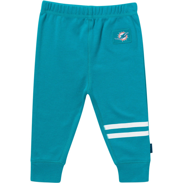 3-Piece Baby Boys Miami Dolphins Bodysuit, Active Pant and Cap Outfits & Sets NFL