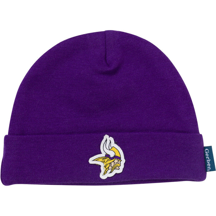 3-Piece Baby Boys Minnesota Vikings Bodysuit, Active Pant and Cap Outfits & Sets NFL